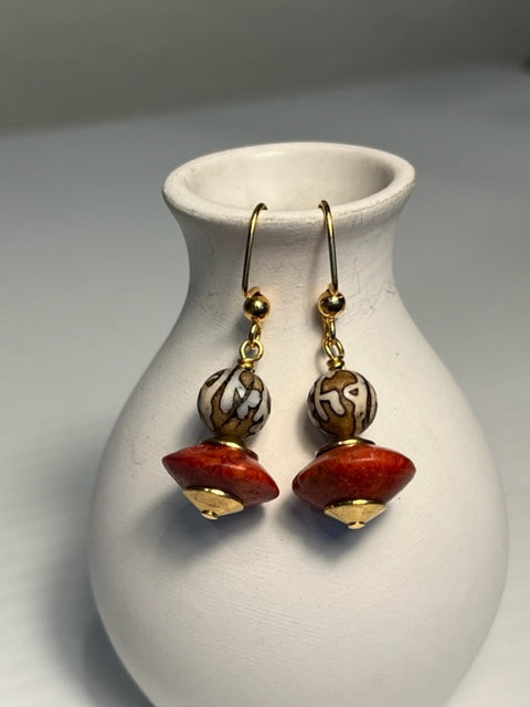 Tibetan Disc Earrings