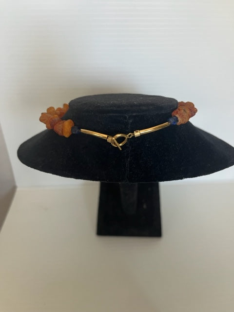 Amber Shield Necklace