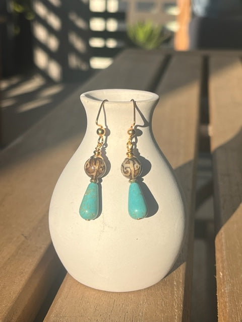 Turquoise Prayer Earrings