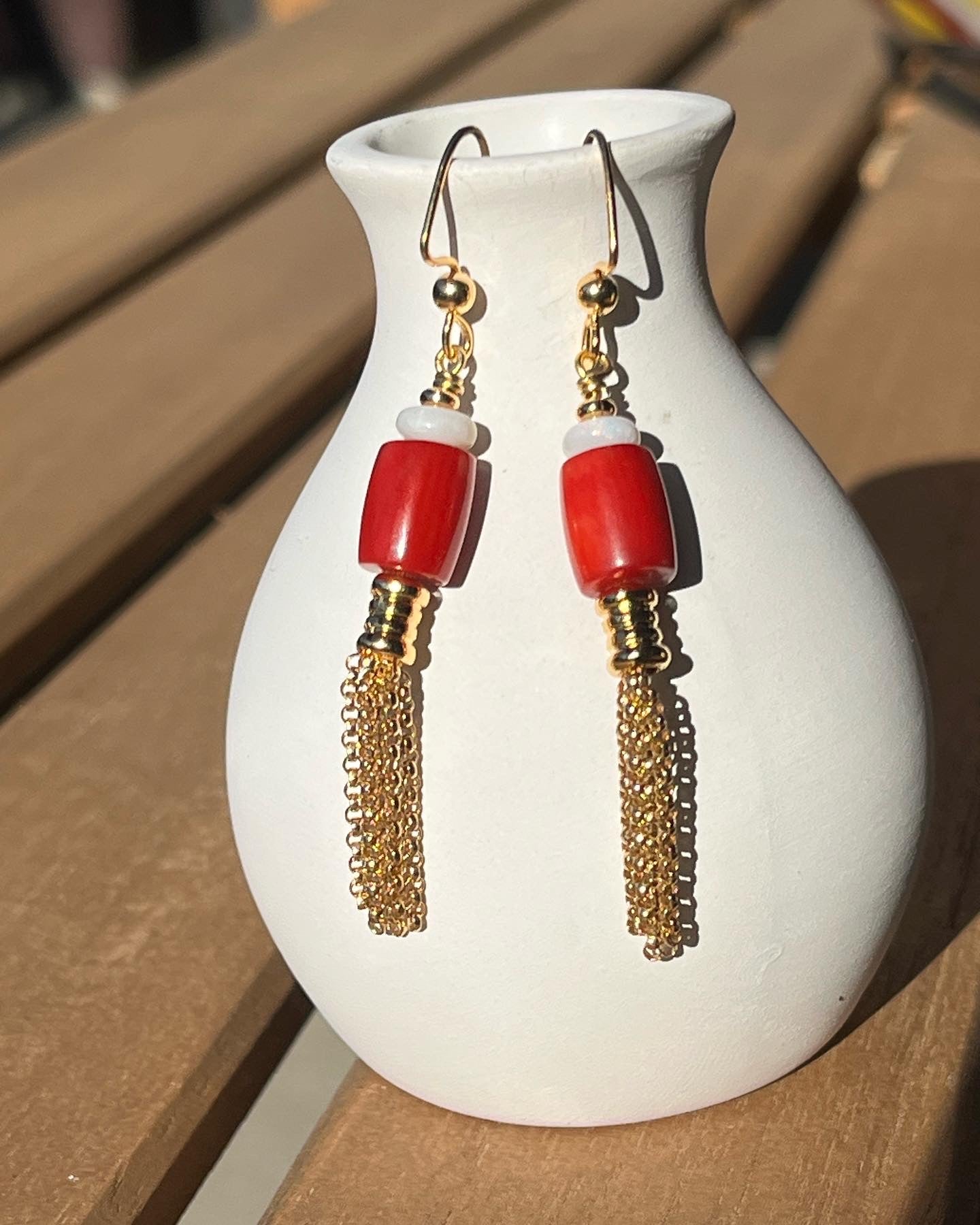 Crimson Whip Earrings