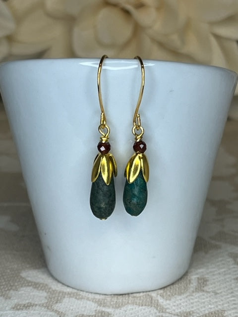 Tulip Turquoise Earrings