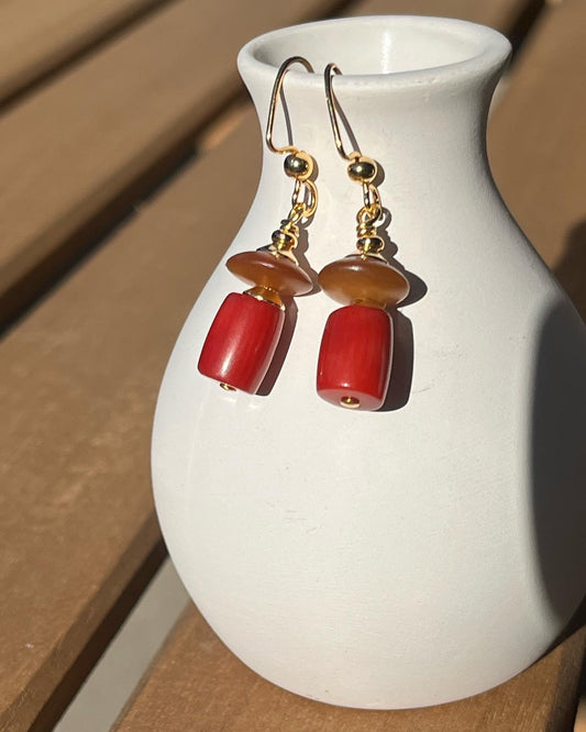 Coral Amber beret
