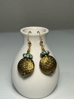 Hammered Brass Earrings