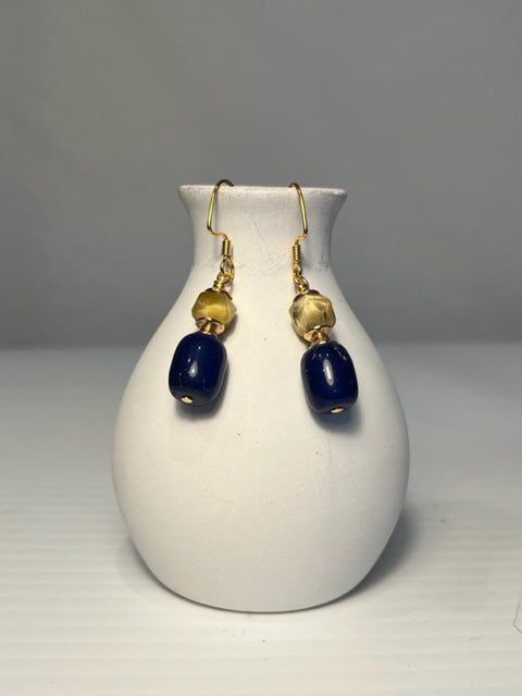 Golden Blue Earrings